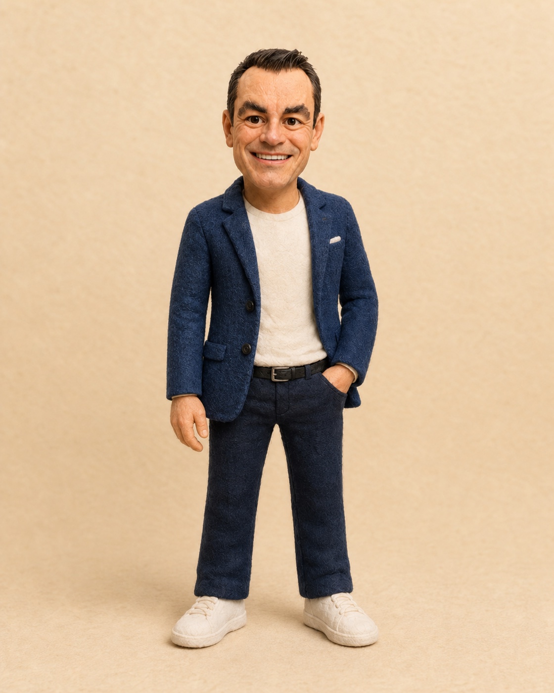 Mini-Mikon steht auf warmem Papierhintergrund